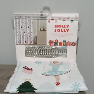 Christmas Shower Curtain "Sugar Plum" Pattern